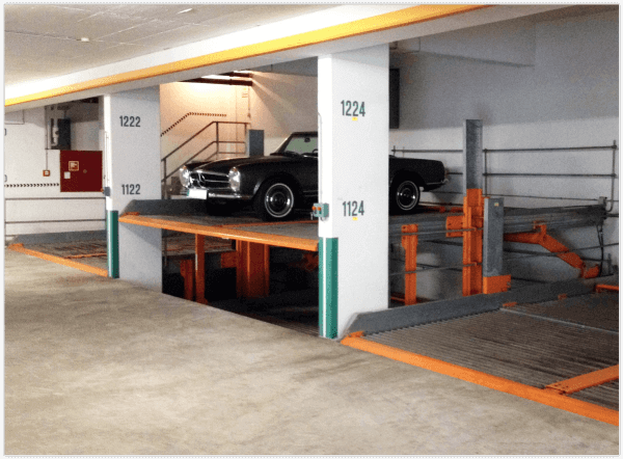 Duplex-Stellplätze mit Mercedes