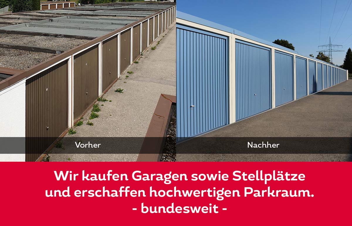 Wir kaufen Garagen und Stellplätze bundesweit.